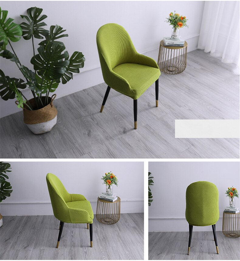 Stretchy Snug Fit Curved Chair Slipcover - Halri