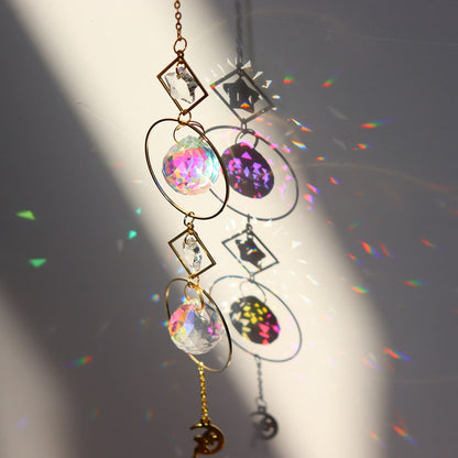 Beautiful Crystal Moon Wind Chime Catcher