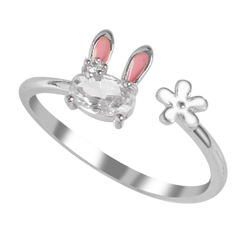 Sparkling Cute Bunny Ring
