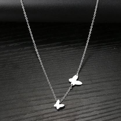 Delicate Winged Butterfly Pendant Necklace