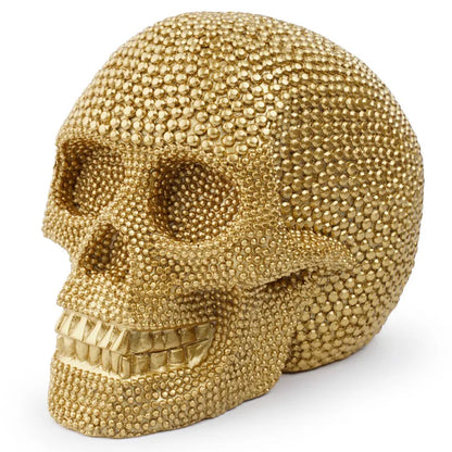 Big Silver Skull Figurine Home Decor Statue - Halri