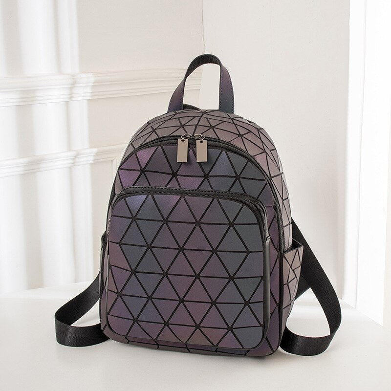 Colorful Shine Hologram School Backpack