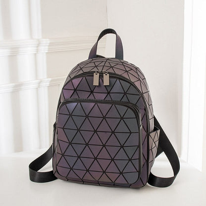 Colorful Shine Hologram School Backpack