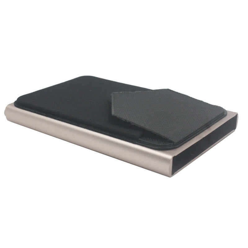 Slim Metal RFID Secure Wallet with Easy Slide Open