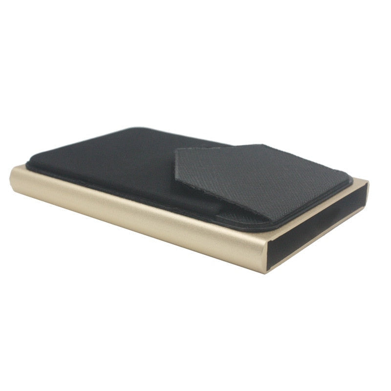 Slim Metal RFID Secure Wallet with Easy Slide Open