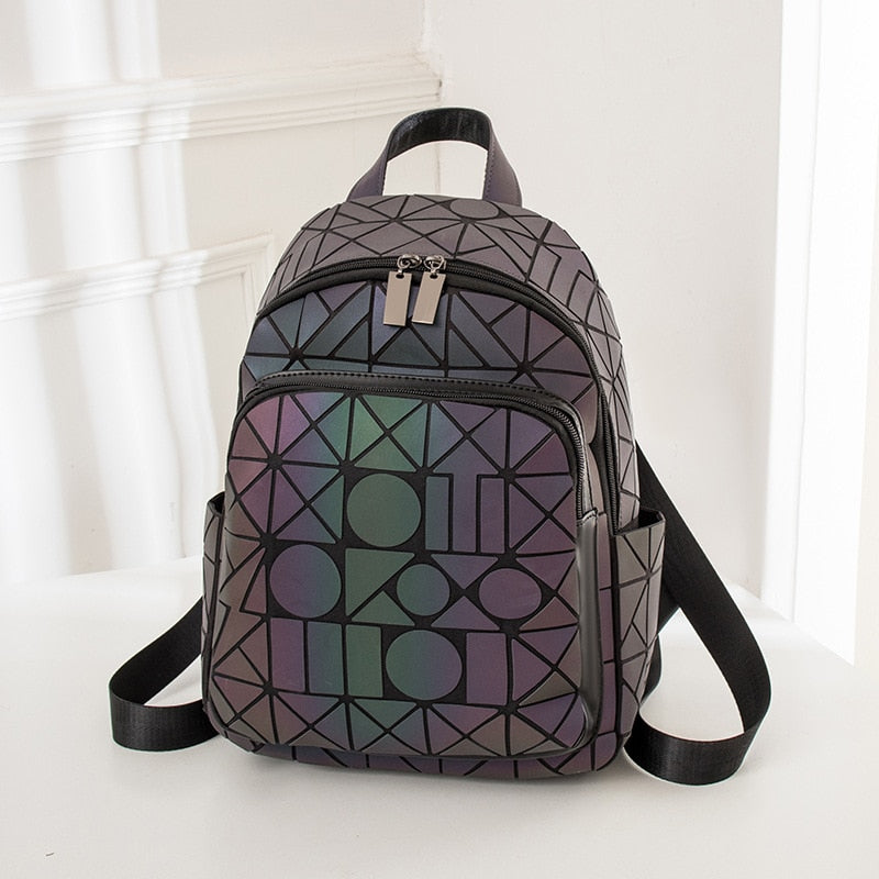 Colorful Shine Hologram School Backpack - Halri
