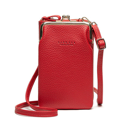 Versatile Cross Body Multi-Pocket Leather Handbag