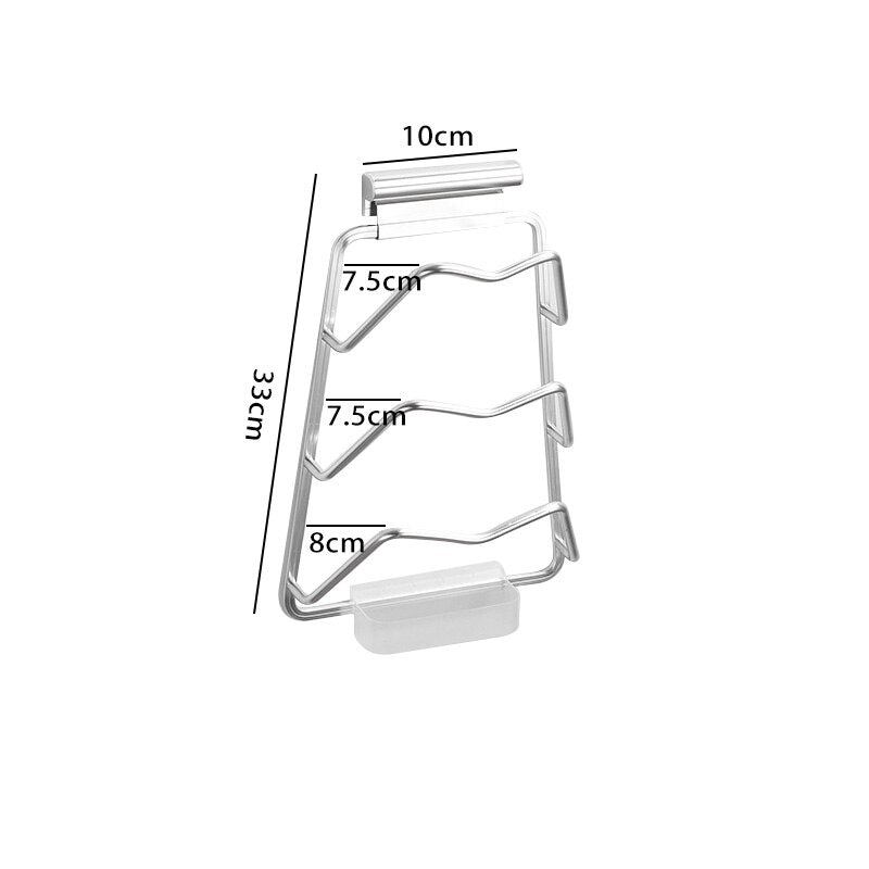 Space-Saving Wall Pot Lid Organizer Rack