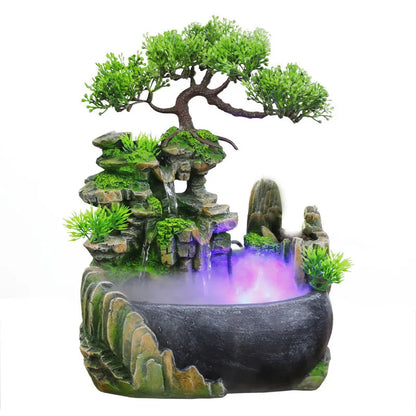 Calming Colorful LED Tabletop Water Fountain