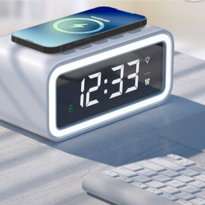 Smart Alarm Clock with Fast Wireless Charging Pad - Halri