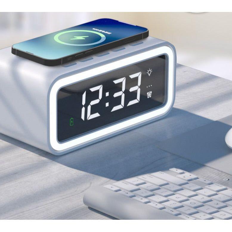 Compact Digital Alarm Clock with Wireless Charging & LED Display - Halri