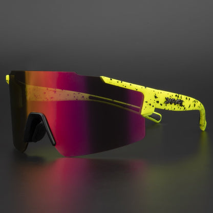 Sporty Reflective Bike Sunglasses