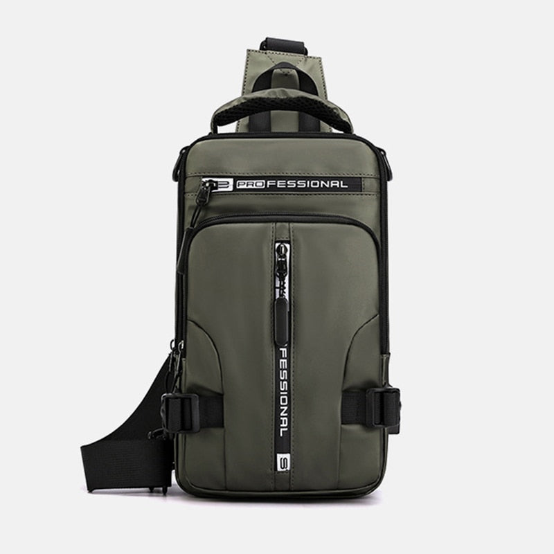 Waterproof Crossbody Sling Bag with USB Charger - Halri