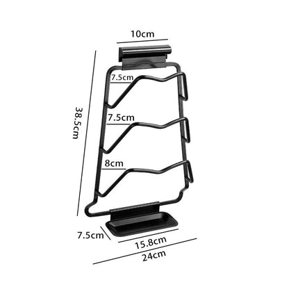 Space-Saving Wall Pot Lid Organizer Rack