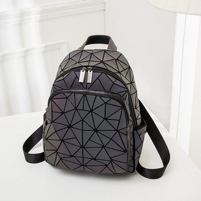 Colorful Shine Hologram School Backpack