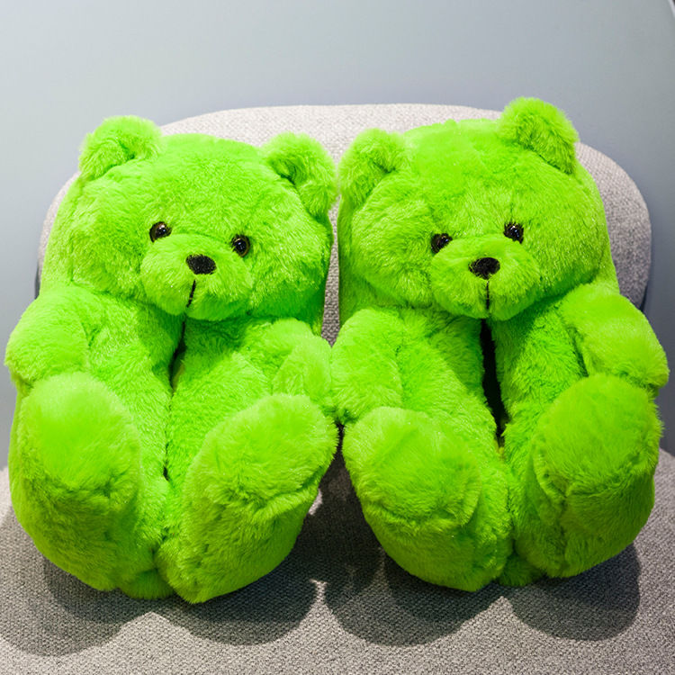 Cozy Fuzzy Bear Claw Soft House Slippers