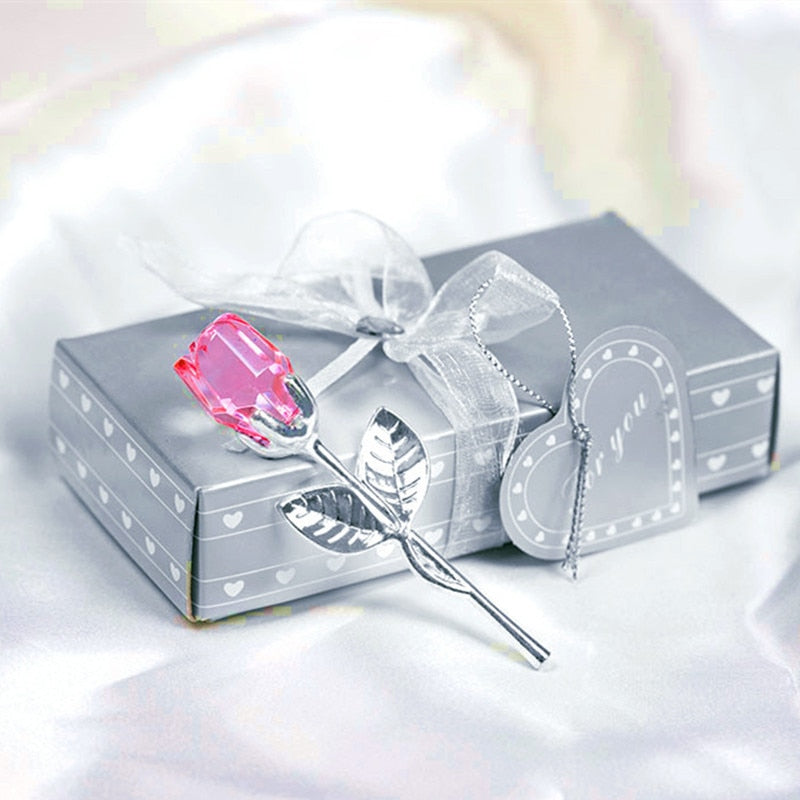 Beautiful Crystal Rose in Gift Box