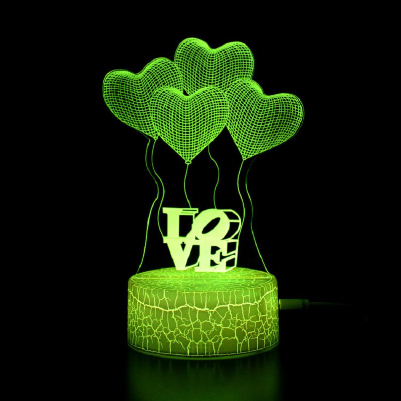 Colorful LED 3D Night Table Lamp