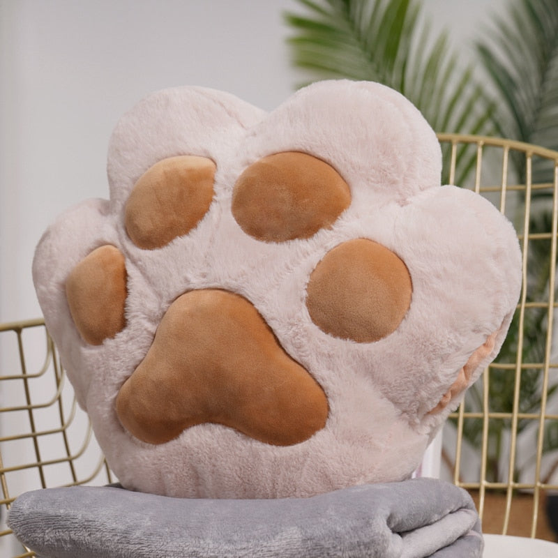 Soft Plush Bear Paw Heat Pillow