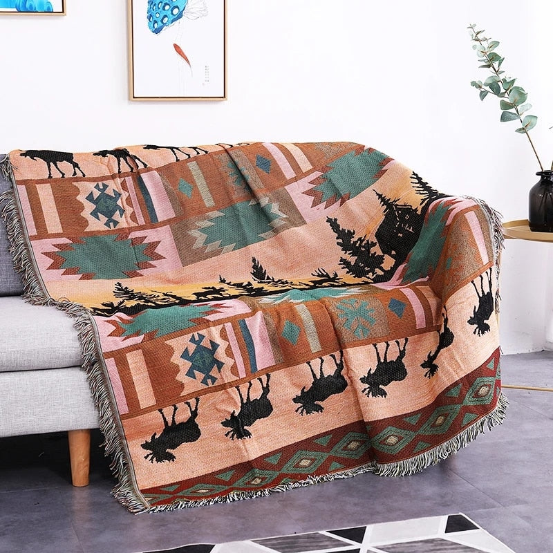 Cozy Fall Pumpkin Throw Blanket