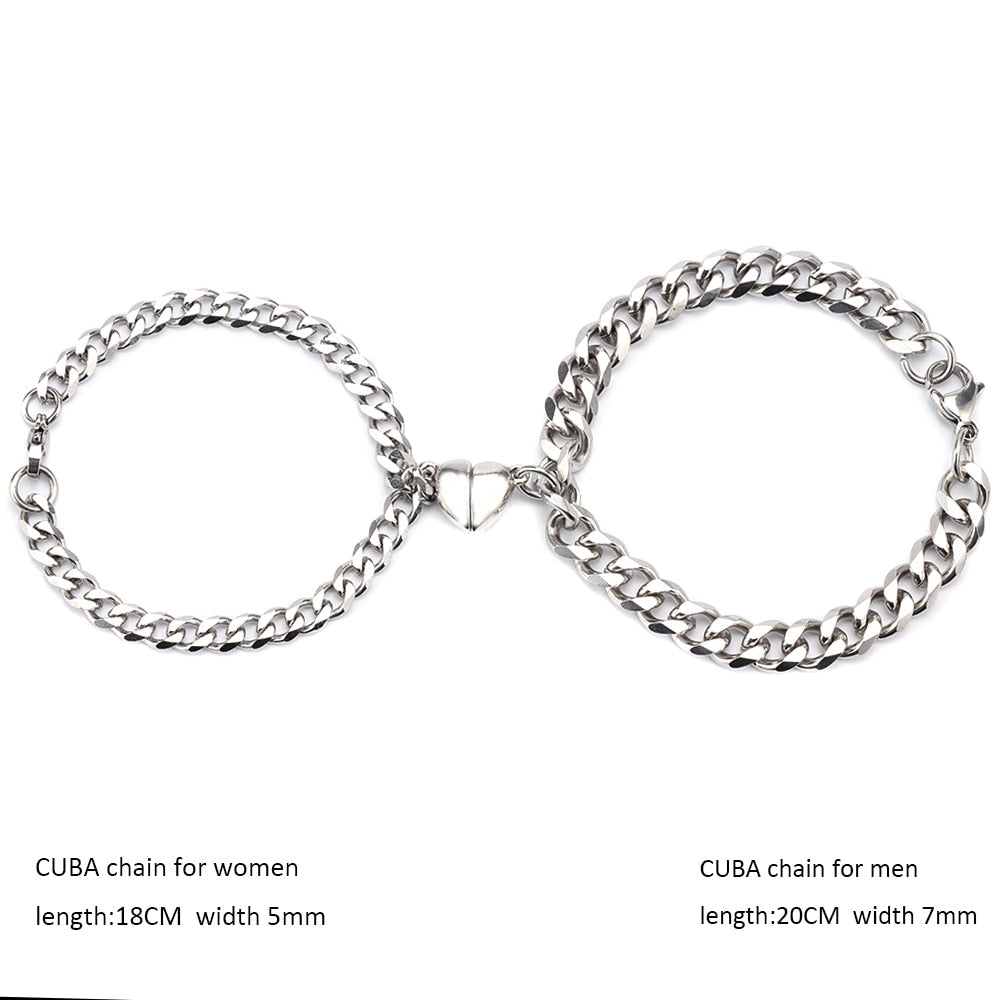 Lovely Heart Couple Magnetic Bracelet - Halri