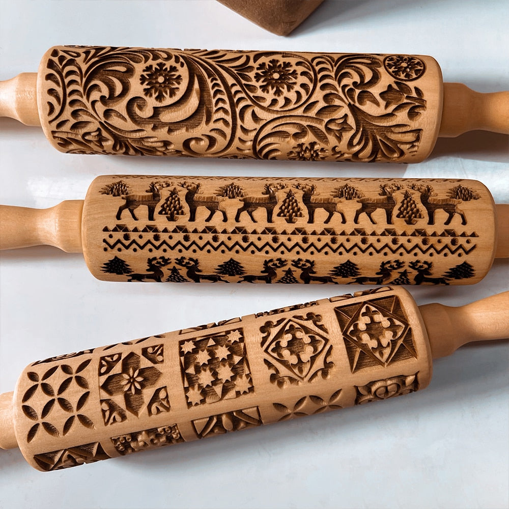 Classic Wooden Cookie Roller