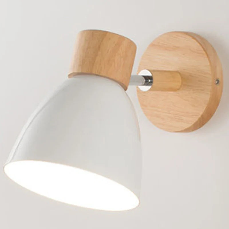 Rustic Wooden Scandinavian Wall Lamp