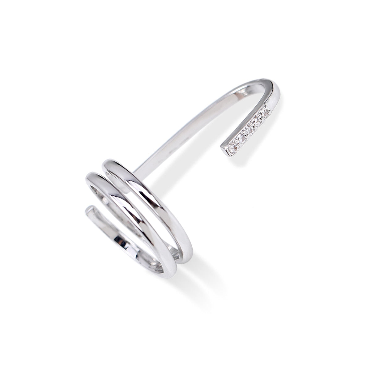 Edgy Metal Slim Stacking Rings