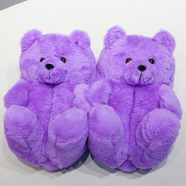 Cozy Fuzzy Bear Claw Soft House Slippers