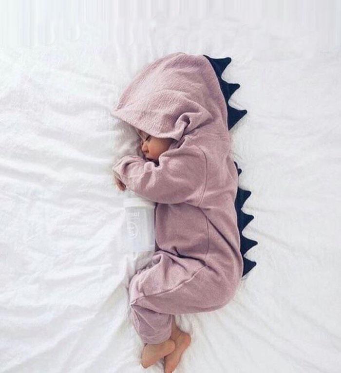Cozy Dino Baby Romper Suit
