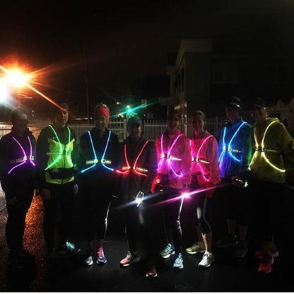 Visible High Visibility Running Vest for Night Use