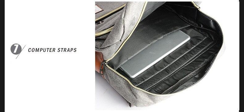 Classic Student Backpack USB Charging Bag