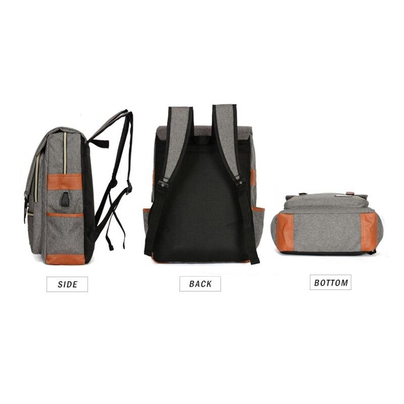 Classic Student Backpack USB Charging Bag