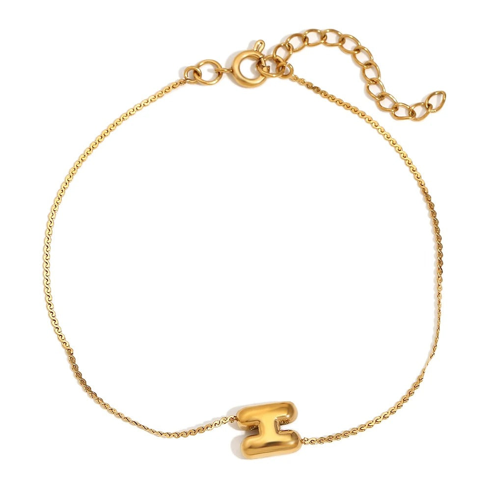 Tiny Alphabet Letter Charm Bracelet