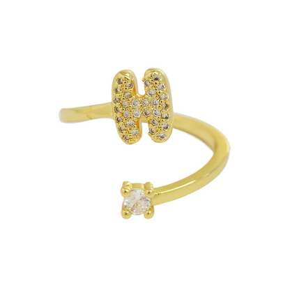 Delicate Sparkle Initial Diamond Ring