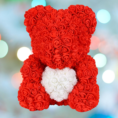 Fake Rose Bear Stuffed Animal Toy - Halri