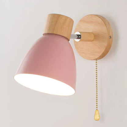 Rustic Wooden Wall Light