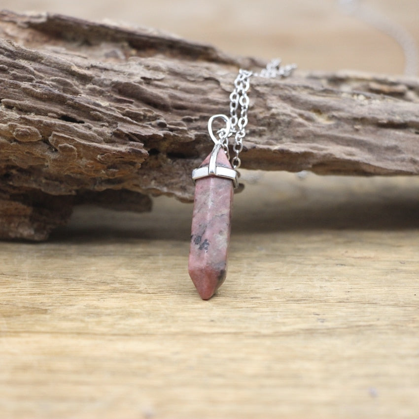 Boho Hexagon Gemstone Balance Necklace