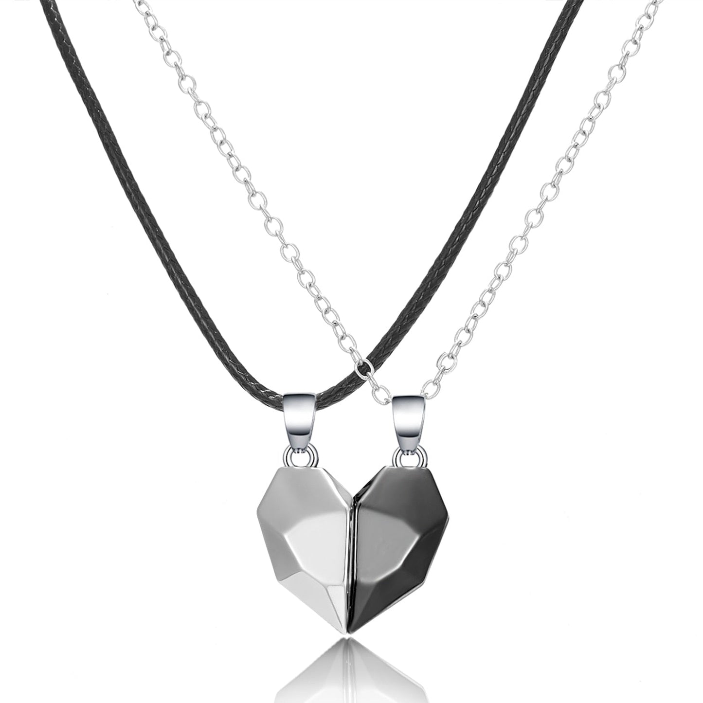 Sweetheart Two Piece Interlocking Necklace Set