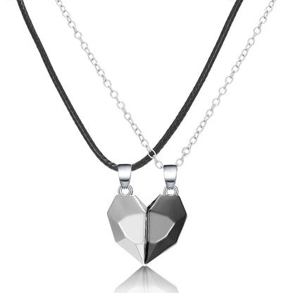 Sweetheart Two Piece Interlocking Necklace Set