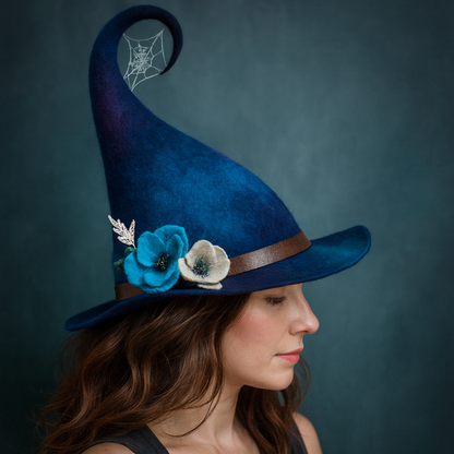 Spooky Witch Hat Soft Merino Wool Halloween Costume Accessory