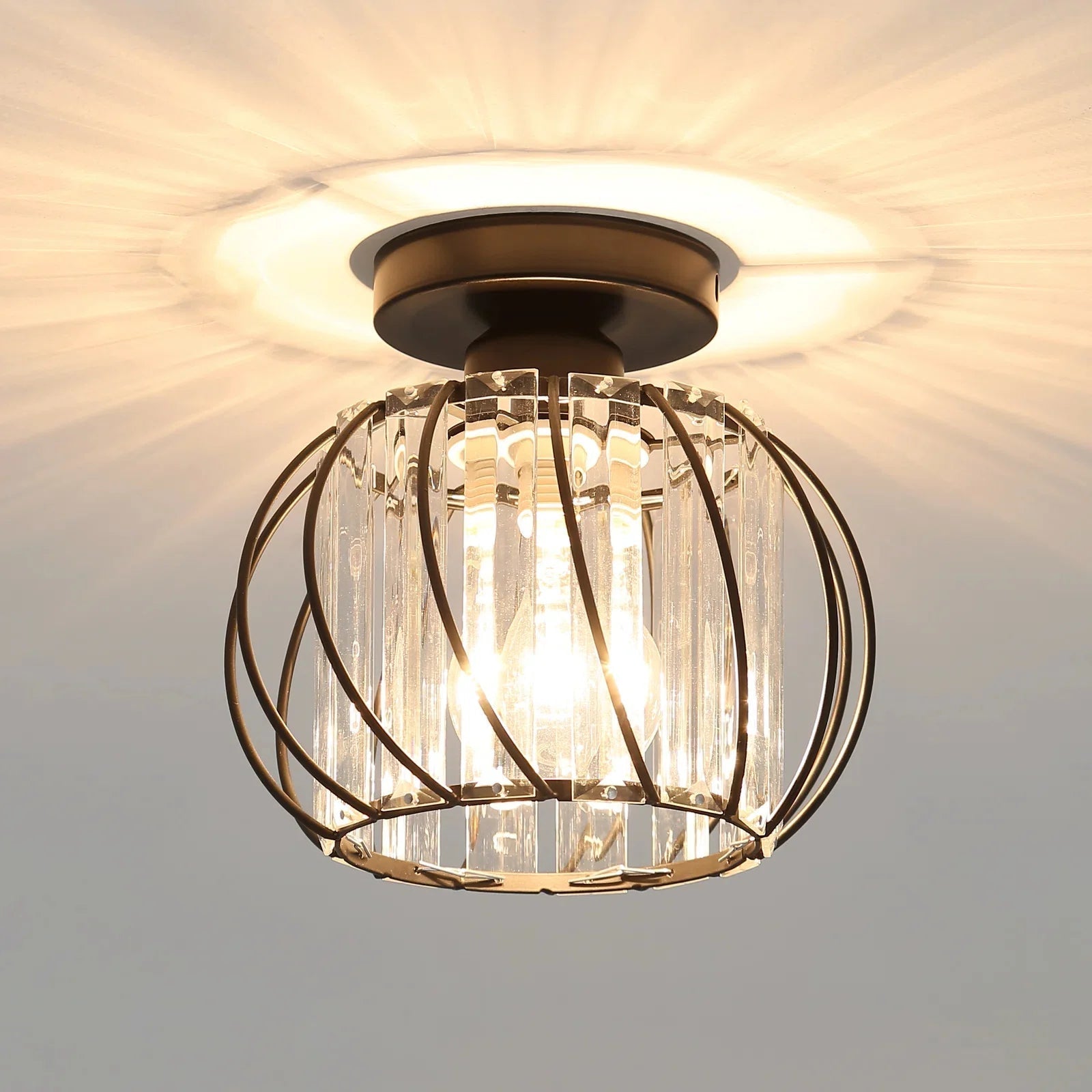 Unique Elegant Globe Glass Ceiling Lamp - Halri