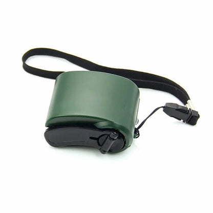 Compact Hand Crank Power Bank with USB and LED Light