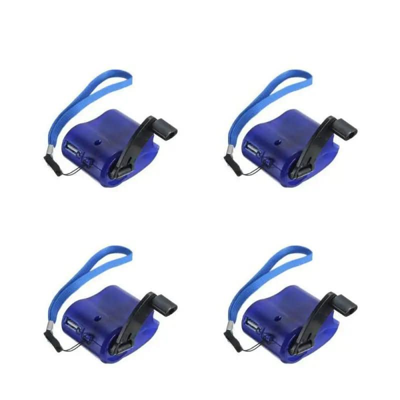 Compact Hand Crank Power Bank with USB and LED Light