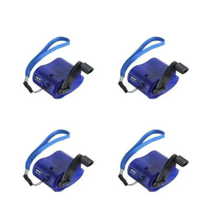 Compact Hand Crank Power Bank with USB and LED Light