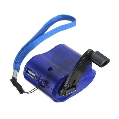 Compact Hand Crank Power Bank with USB and LED Light