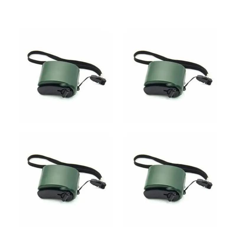 Compact Hand Crank Power Bank with USB and LED Light