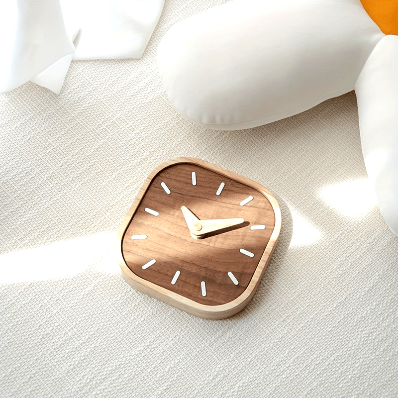 Rustic Wood Quartz Clock for Home Office Decor - Halri