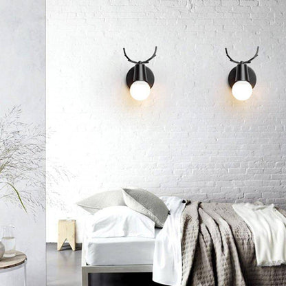 Handcrafted Wooden Wall Light with Deer Design – Rustic Wall Lamp for Living Room and Bedroom Decor 3