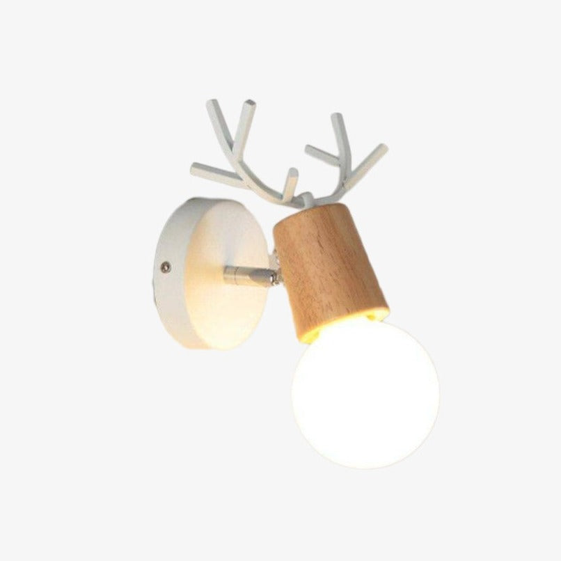 Handcrafted Wooden Wall Light with Deer Design – Rustic Wall Lamp for Living Room and Bedroom Decor 9